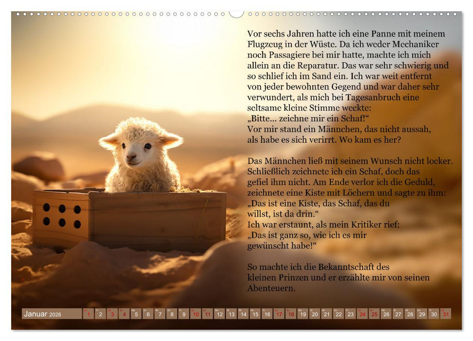 Die Reise des kleinen Prinzen (CALVENDO Premium Wandkalender 2026)