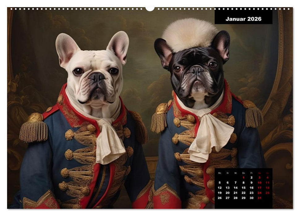 Französische Bulldogge KI Digiart (CALVENDO Wandkalender 2026)