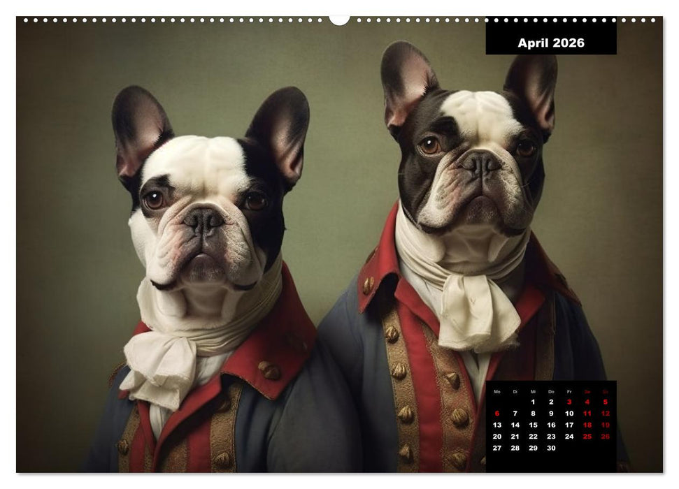 Französische Bulldogge KI Digiart (CALVENDO Wandkalender 2026)