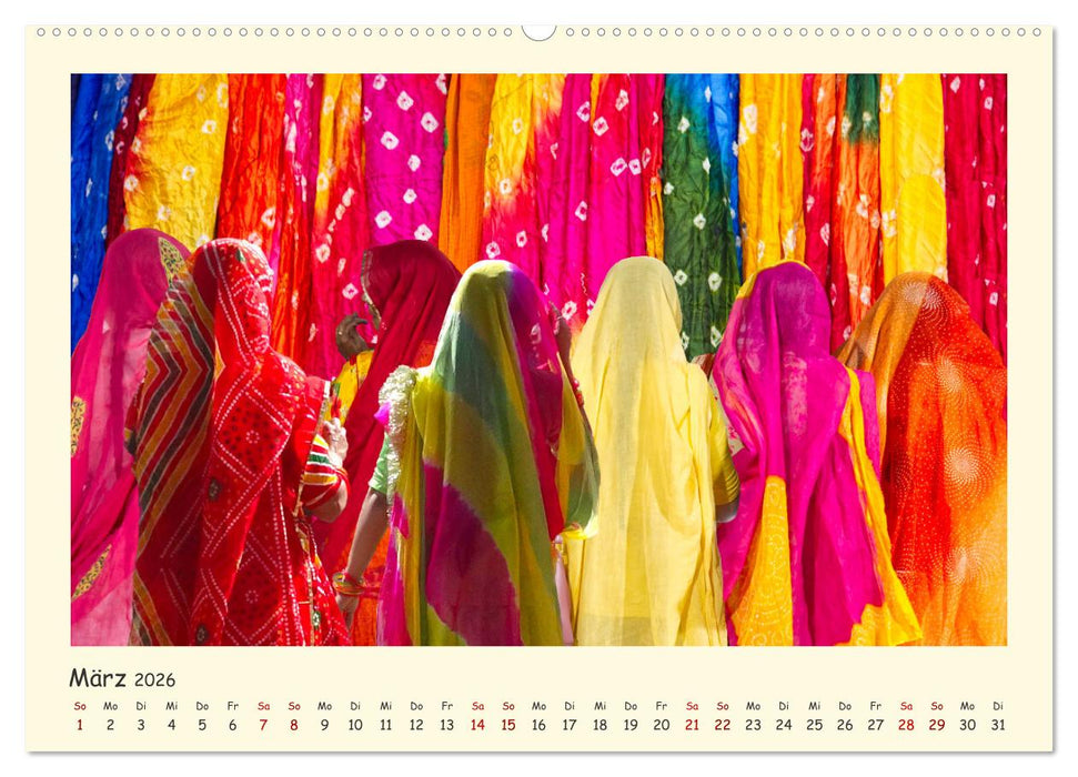 Urlaubsgefühle - INDIEN Impressionen aus Rajasthan (CALVENDO Premium Wandkalender 2026)