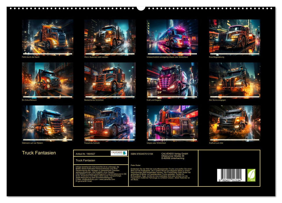 Truck Fantasien (CALVENDO Premium Wandkalender 2026)