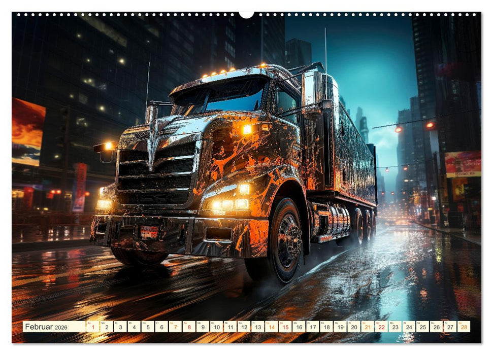 Truck Fantasien (CALVENDO Premium Wandkalender 2026)