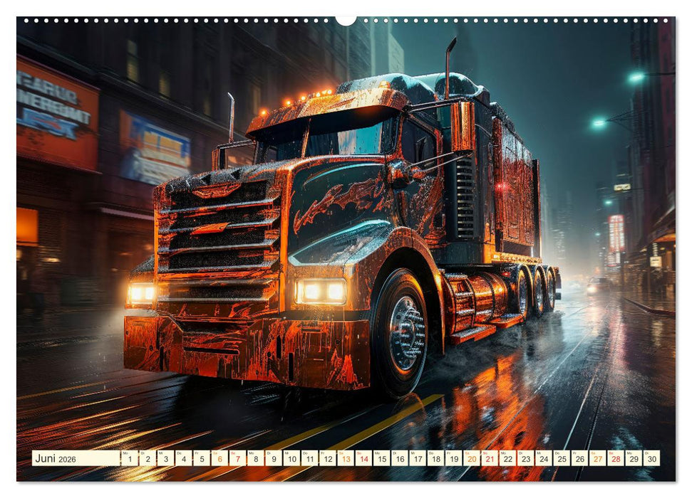 Truck Fantasien (CALVENDO Premium Wandkalender 2026)