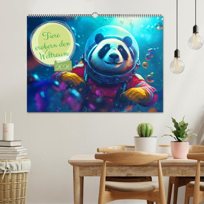 Tiere erobern den Weltraum (CALVENDO Wandkalender 2026)