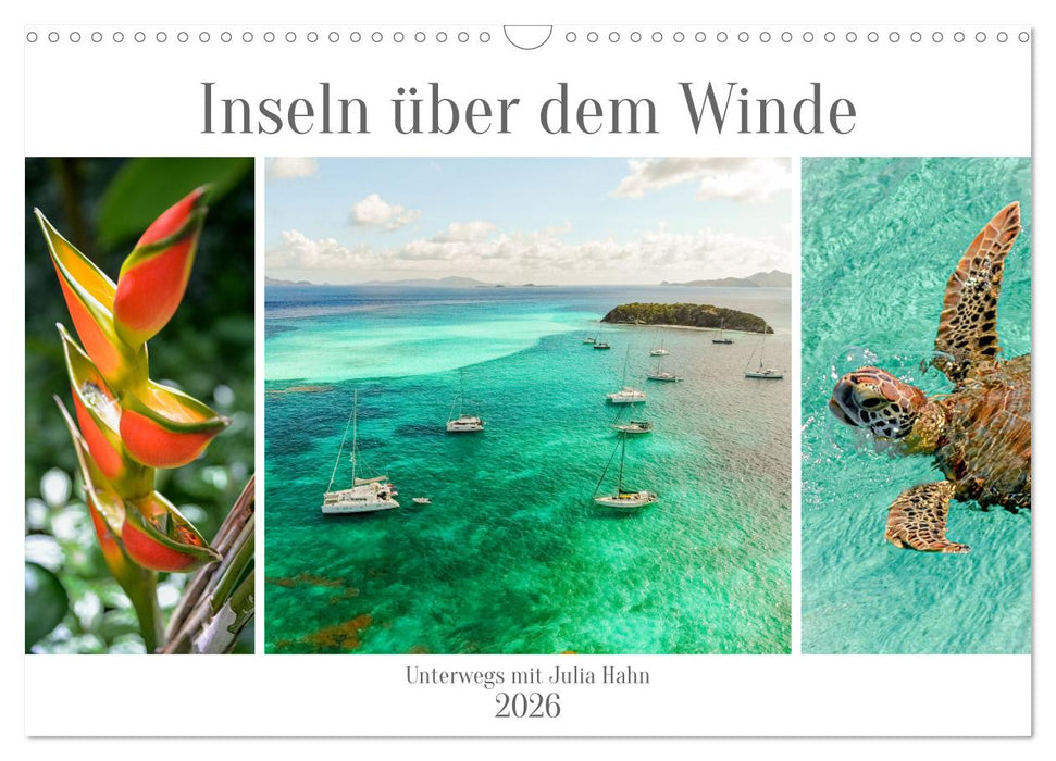 Inseln über dem Winde - unterwegs mit Julia Hahn (CALVENDO Wandkalender 2026)