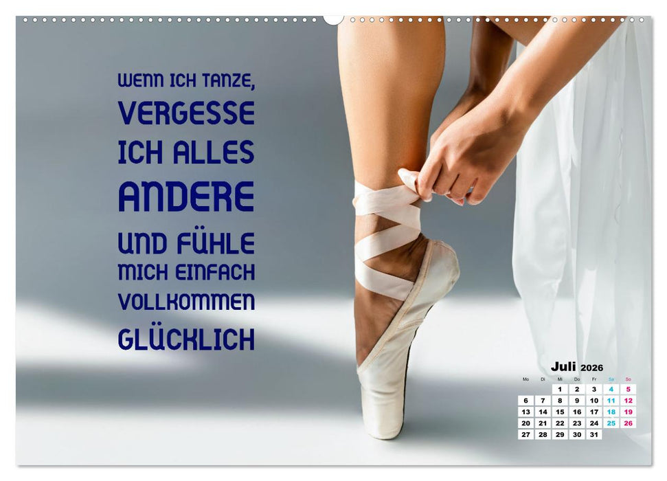 Ballett mit einem Hauch Poesie (CALVENDO Premium Wandkalender 2026)