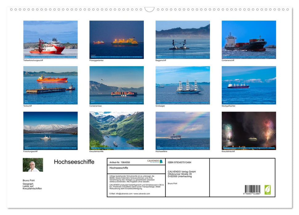 Hochseeschiffe (CALVENDO Wandkalender 2026)