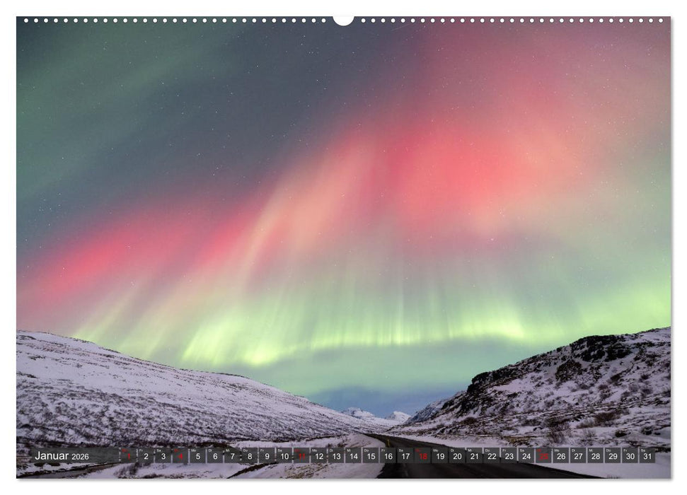 Magie der Nordlichter Islands (CALVENDO Premium Wandkalender 2026)