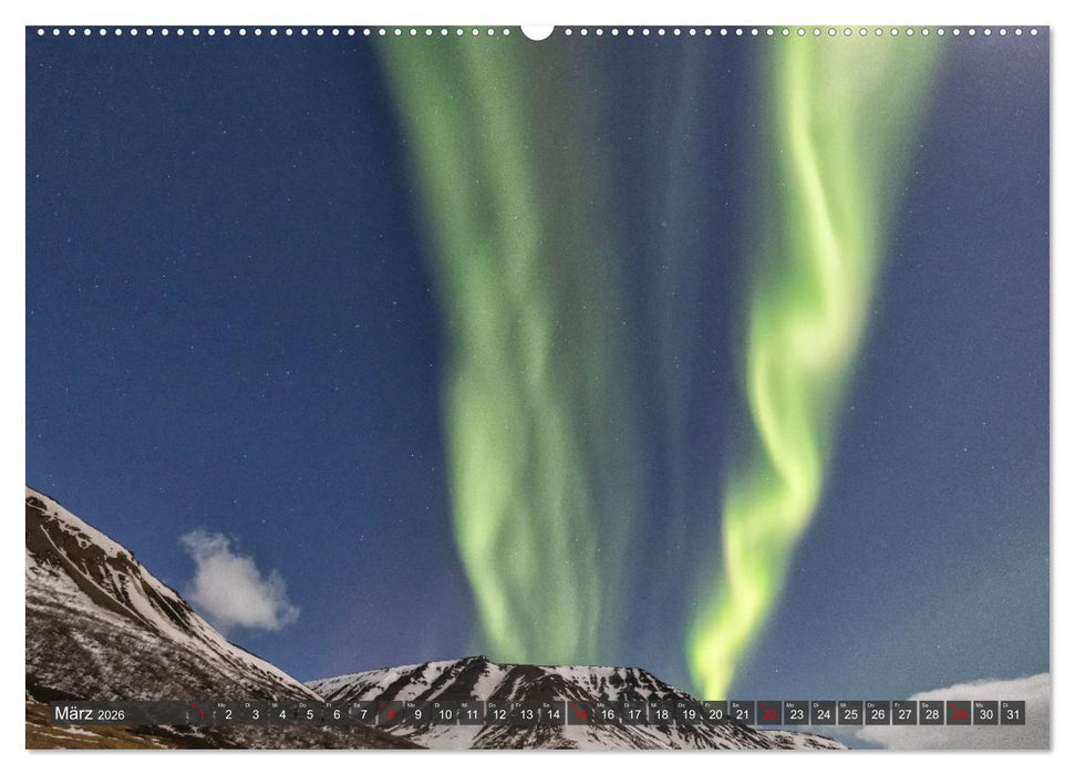 Magie der Nordlichter Islands (CALVENDO Premium Wandkalender 2026)