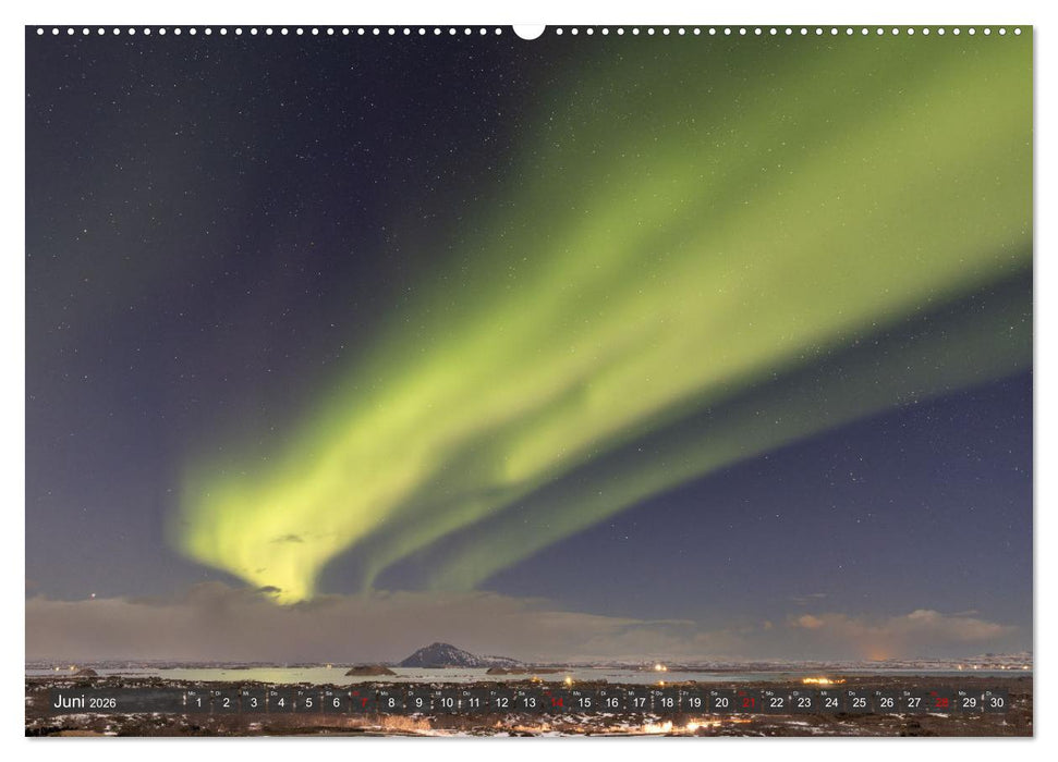 Magie der Nordlichter Islands (CALVENDO Premium Wandkalender 2026)