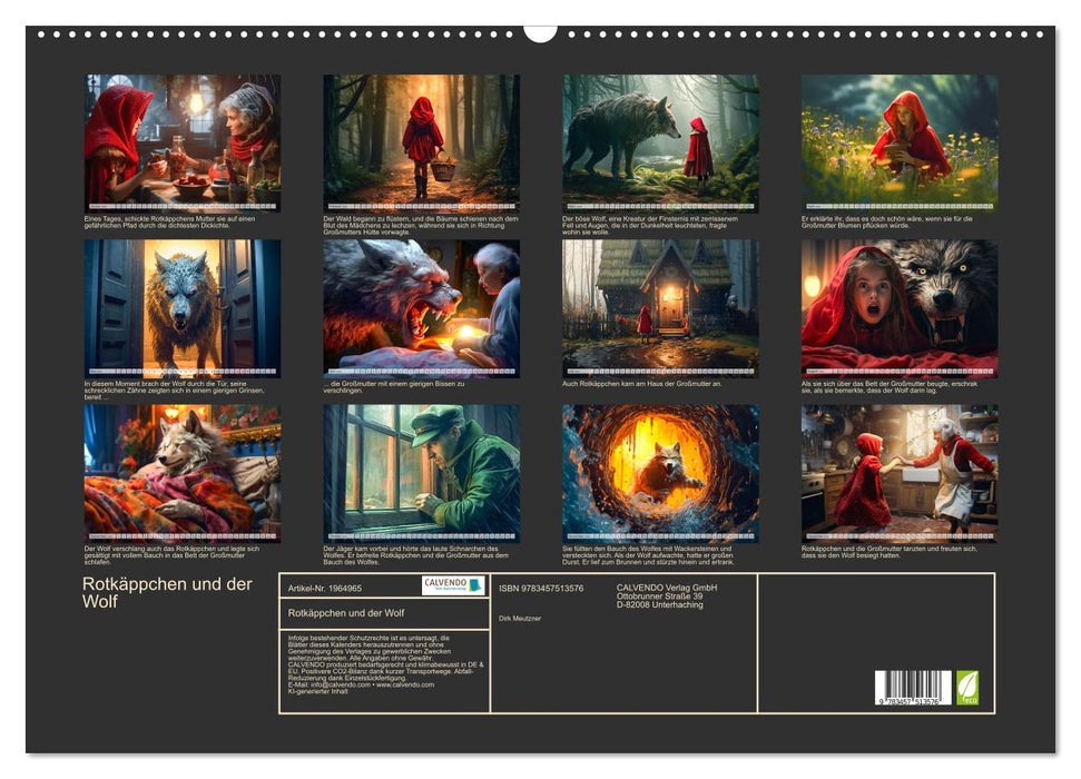 Rotkäppchen und der Wolf (CALVENDO Wandkalender 2026)