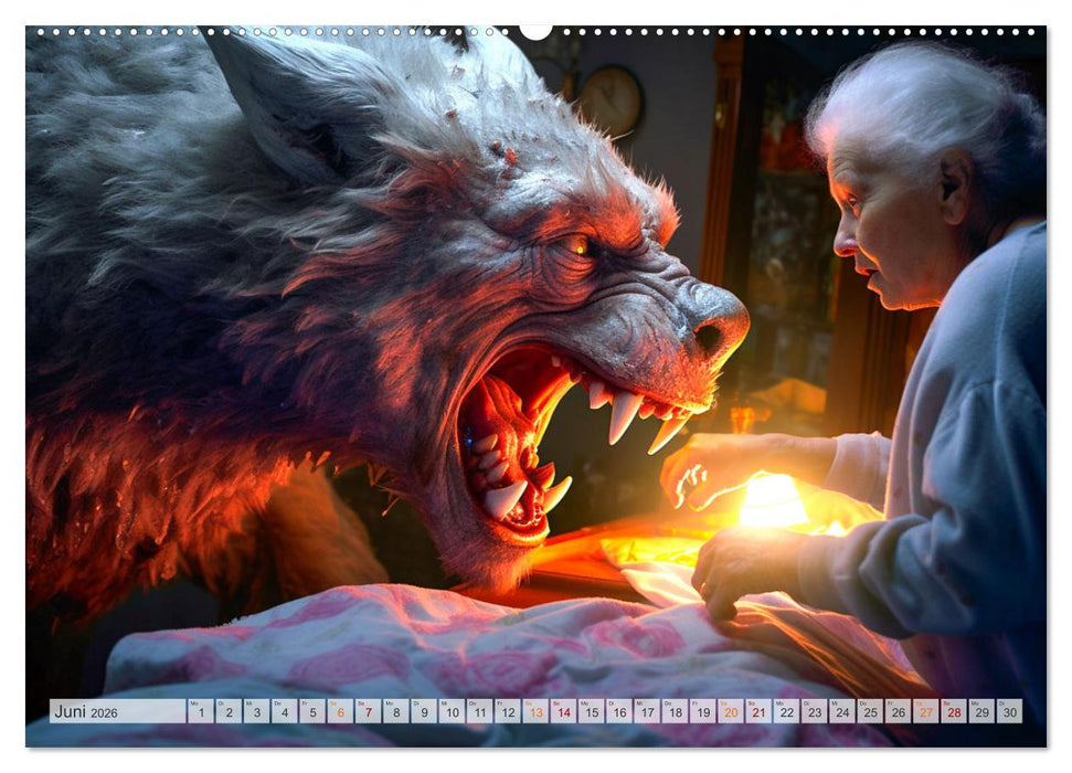 Rotkäppchen und der Wolf (CALVENDO Wandkalender 2026)