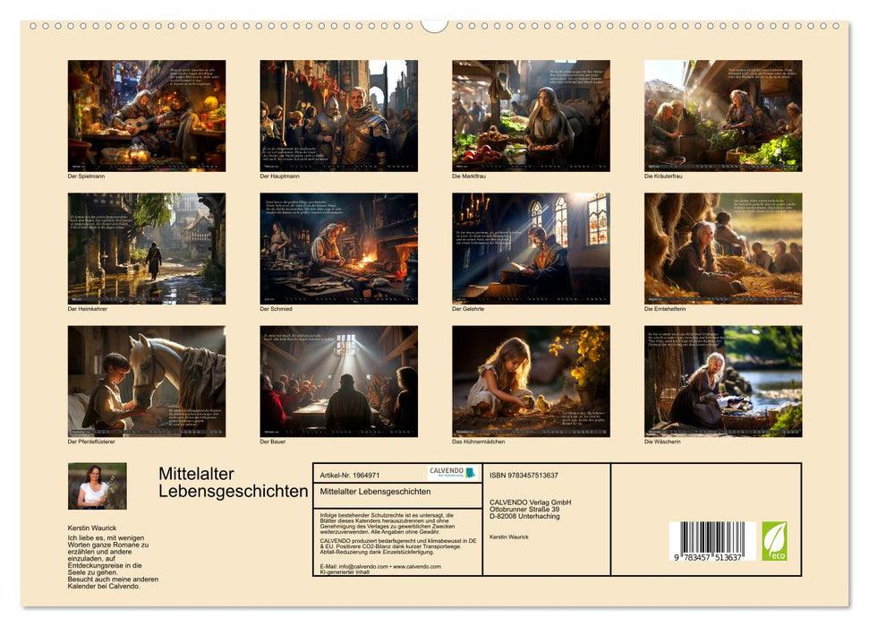 Mittelalter Lebensgeschichten (CALVENDO Premium Wandkalender 2026)