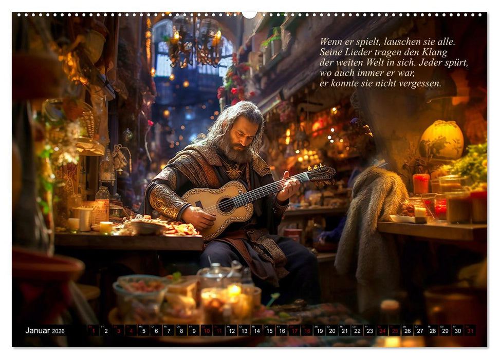 Mittelalter Lebensgeschichten (CALVENDO Premium Wandkalender 2026)