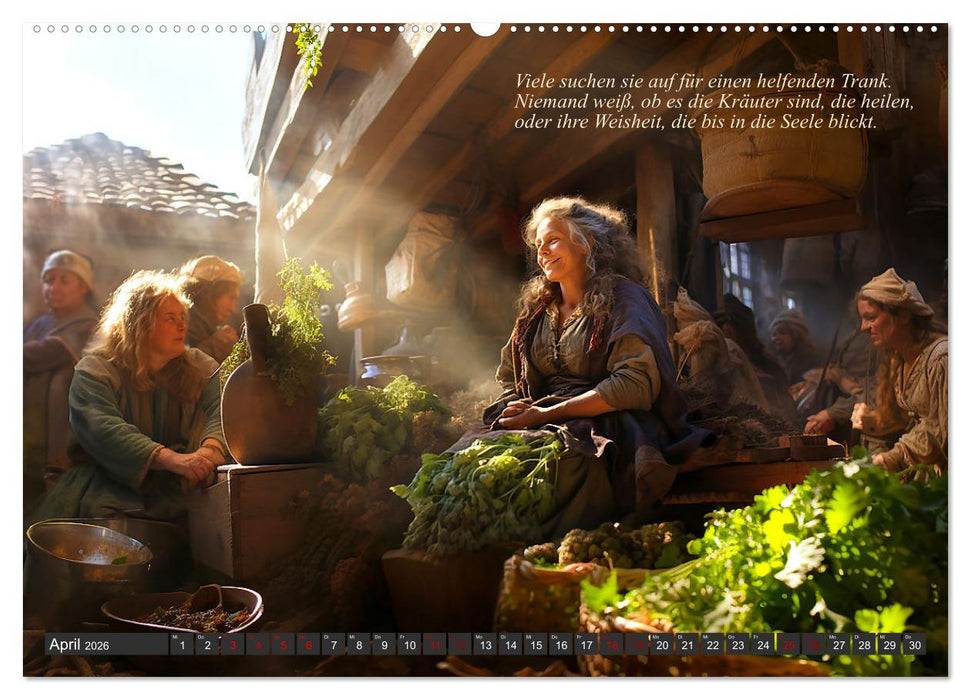 Mittelalter Lebensgeschichten (CALVENDO Premium Wandkalender 2026)