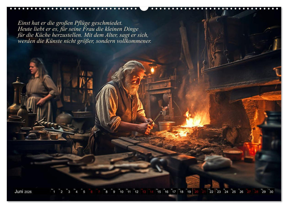 Mittelalter Lebensgeschichten (CALVENDO Premium Wandkalender 2026)