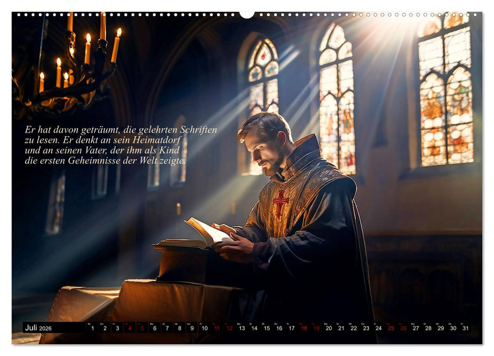 Mittelalter Lebensgeschichten (CALVENDO Premium Wandkalender 2026)