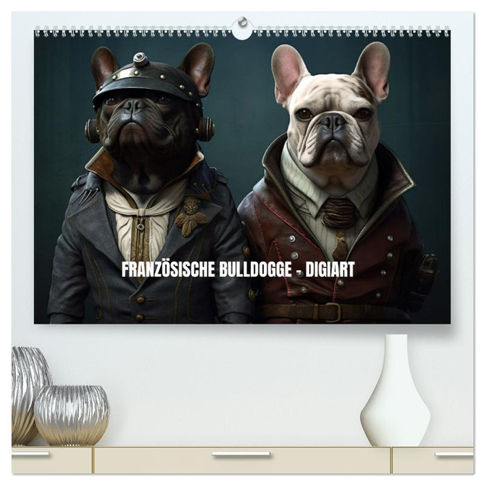 Französische Bulldogge KI Digiart (CALVENDO Premium Wandkalender 2026)