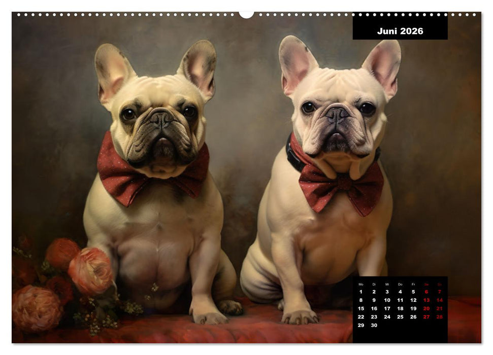 Französische Bulldogge KI Digiart (CALVENDO Premium Wandkalender 2026)