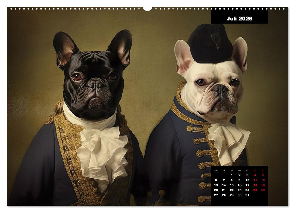 Französische Bulldogge KI Digiart (CALVENDO Premium Wandkalender 2026)