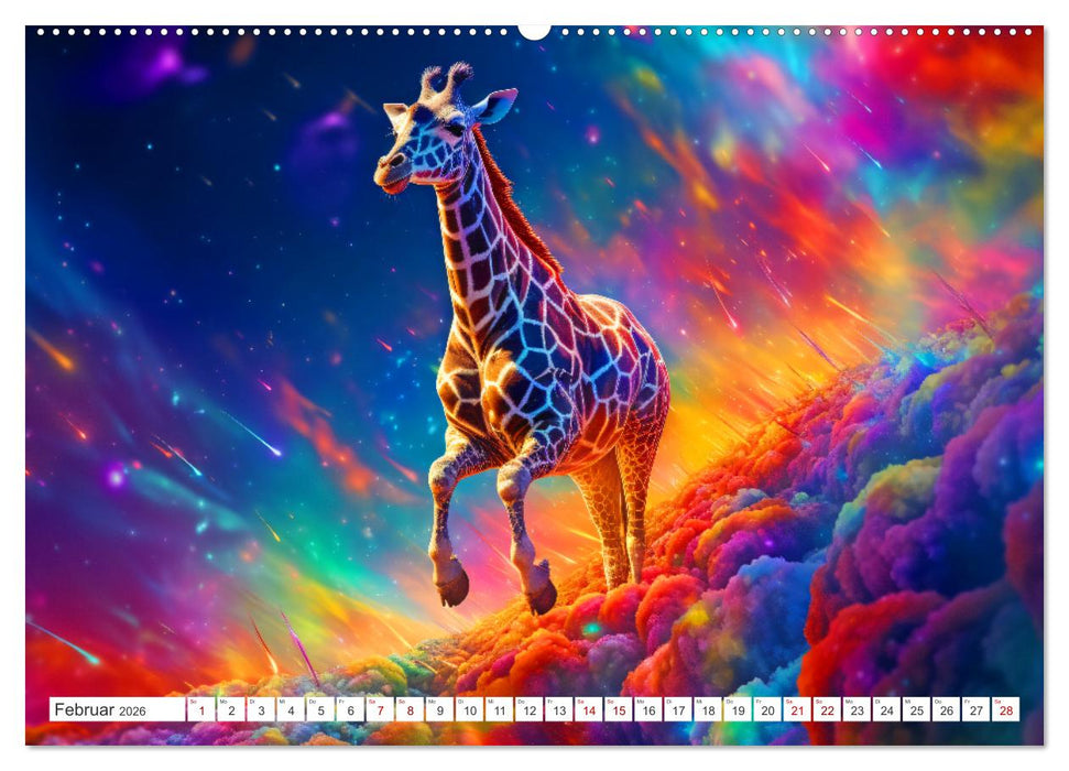 Farbsplash in der Tierwelt (CALVENDO Premium Wandkalender 2026)