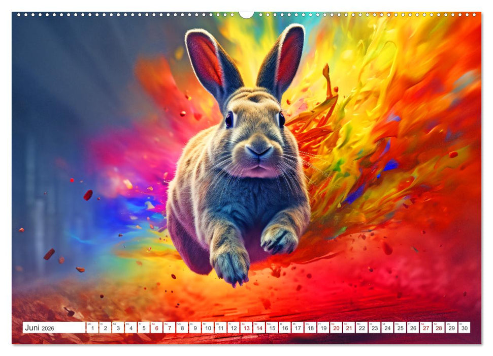 Farbsplash in der Tierwelt (CALVENDO Premium Wandkalender 2026)