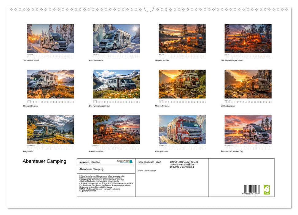 Abenteuer Camping (CALVENDO Wandkalender 2026)