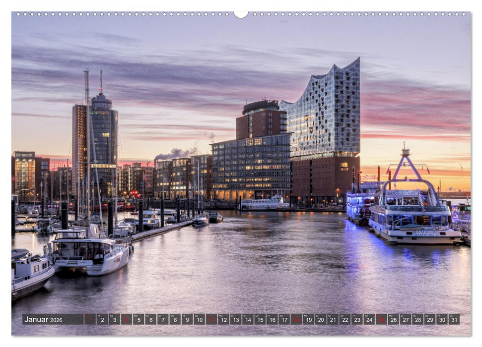 Hamburg - Die Weltstadt an der Waterkant (CALVENDO Wandkalender 2026)