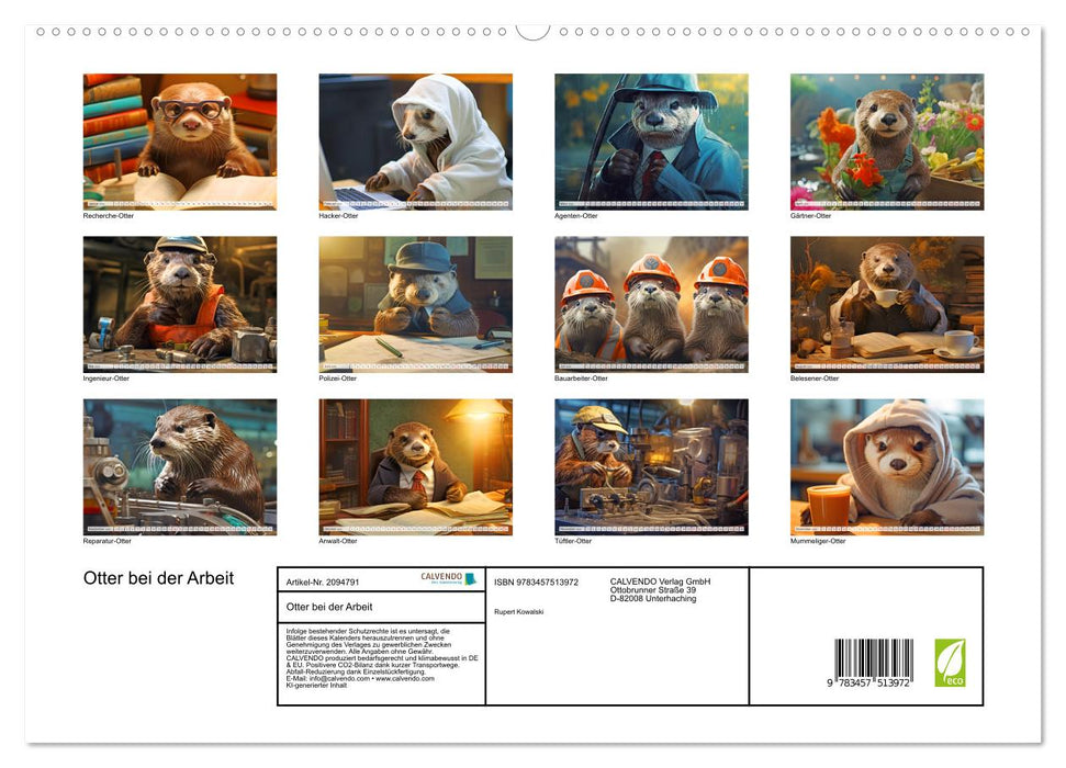 Otter bei der Arbeit (CALVENDO Premium Wandkalender 2026)