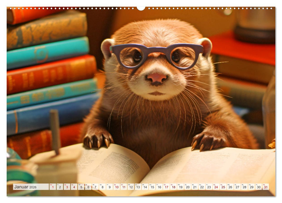 Otter bei der Arbeit (CALVENDO Premium Wandkalender 2026)