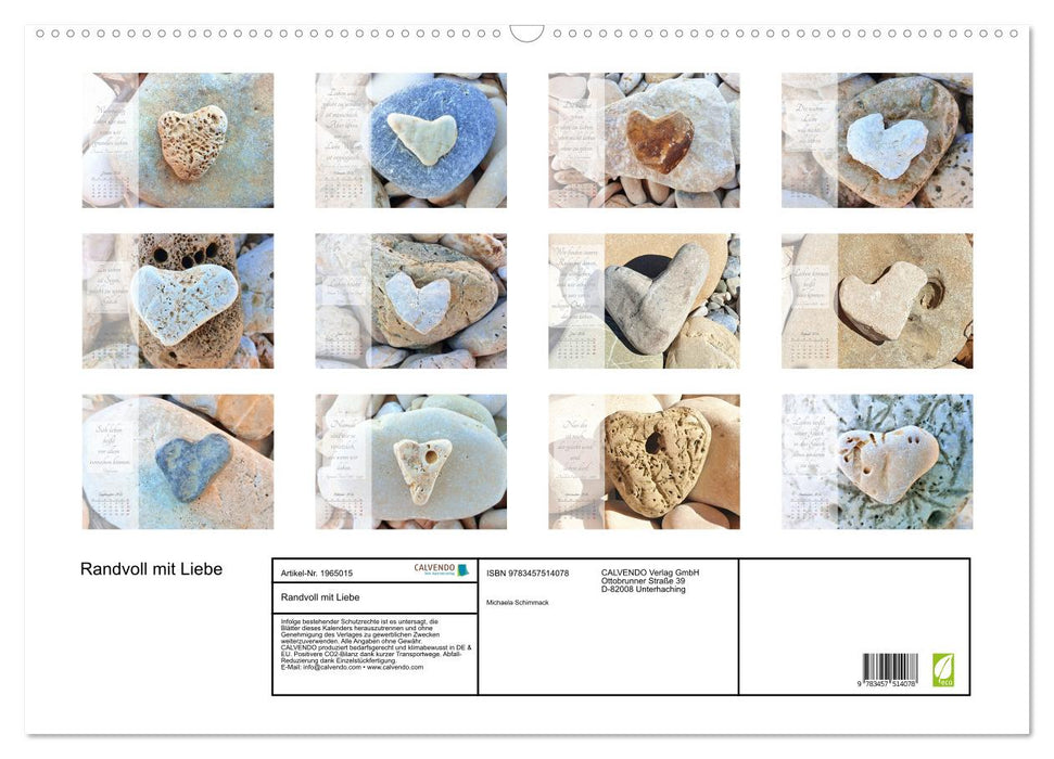 Randvoll mit Liebe (CALVENDO Wandkalender 2026)