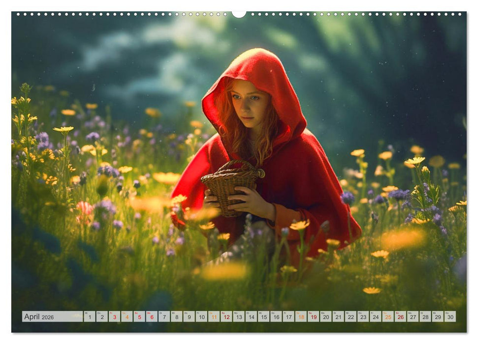 Rotkäppchen und der Wolf (CALVENDO Premium Wandkalender 2026)