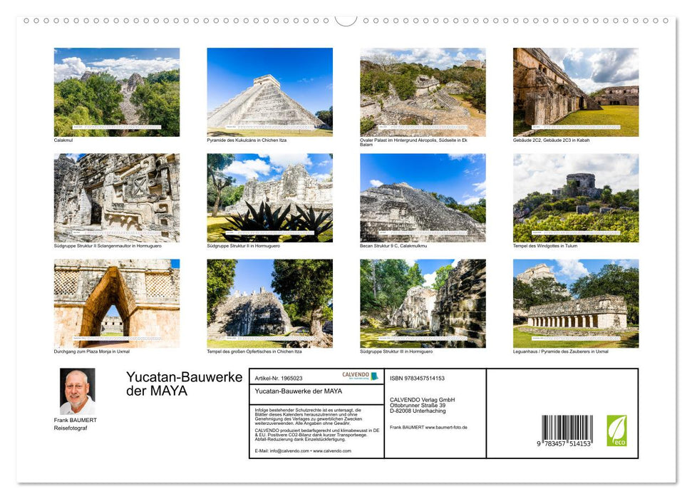 Yucatan-Bauwerke der MAYA (CALVENDO Premium Wandkalender 2026)