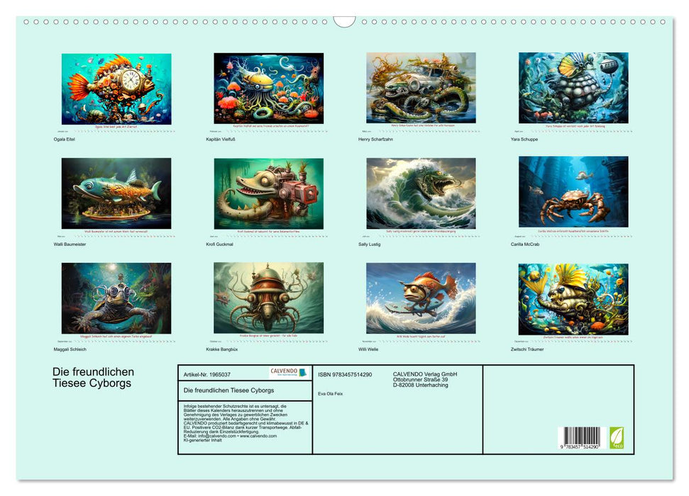 Die freundlichen Tiesee Cyborgs (CALVENDO Wandkalender 2026)