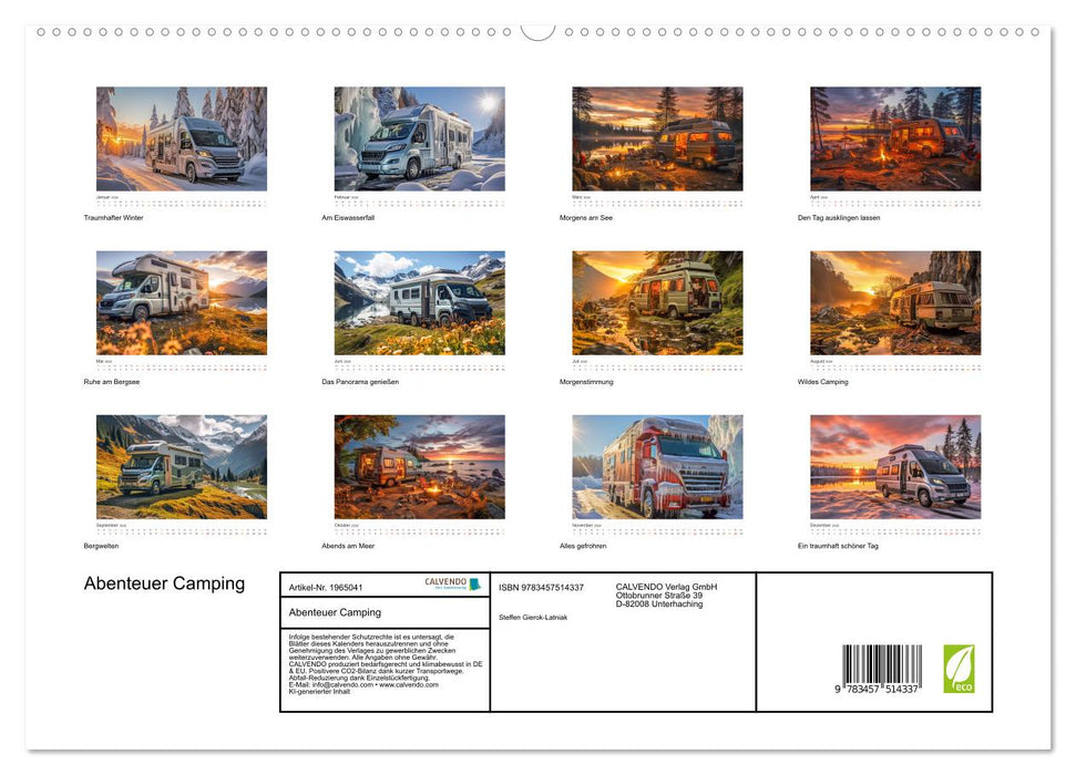 Abenteuer Camping (CALVENDO Premium Wandkalender 2026)