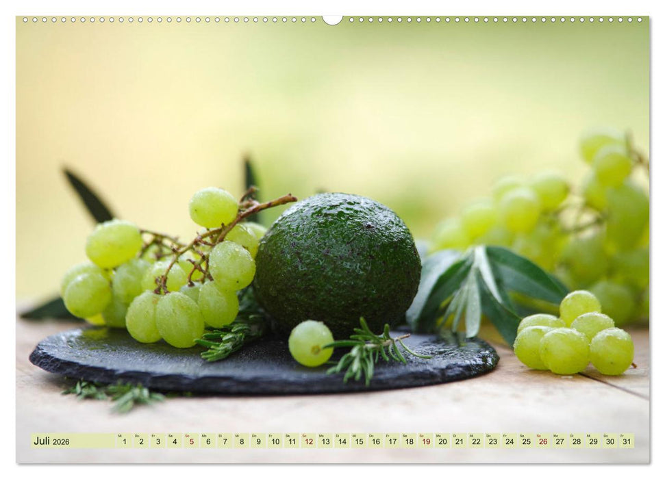 Natürlich Vegan - frische gesunde Köstlichkeiten (CALVENDO Premium Wandkalender 2026)