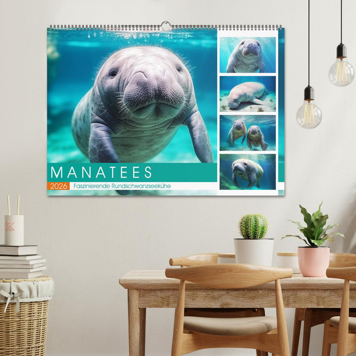 Manatees. Faszinierende Rundschwanzseekühe (CALVENDO Wandkalender 2026)