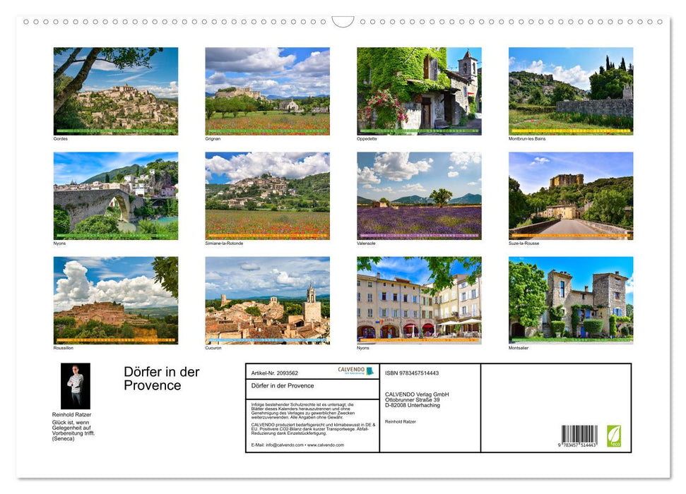 Dörfer in der Provence (CALVENDO Wandkalender 2026)