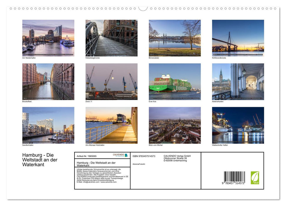Hamburg - Die Weltstadt an der Waterkant (CALVENDO Premium Wandkalender 2026)