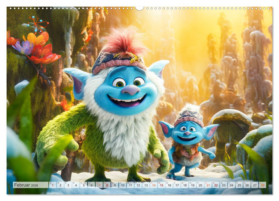 Die bunte Welt der Trolle (CALVENDO Wandkalender 2026)