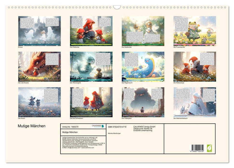Mutige Märchen (CALVENDO Wandkalender 2026)