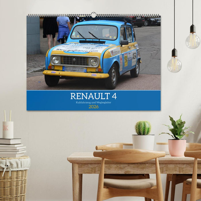 Renault 4 - Kultfahrzeug und Wegbegleiter (CALVENDO Wandkalender 2026)