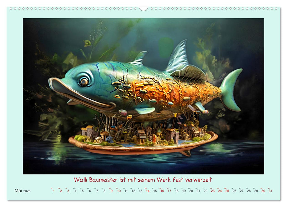 Die freundlichen Tiesee Cyborgs (CALVENDO Premium Wandkalender 2026)