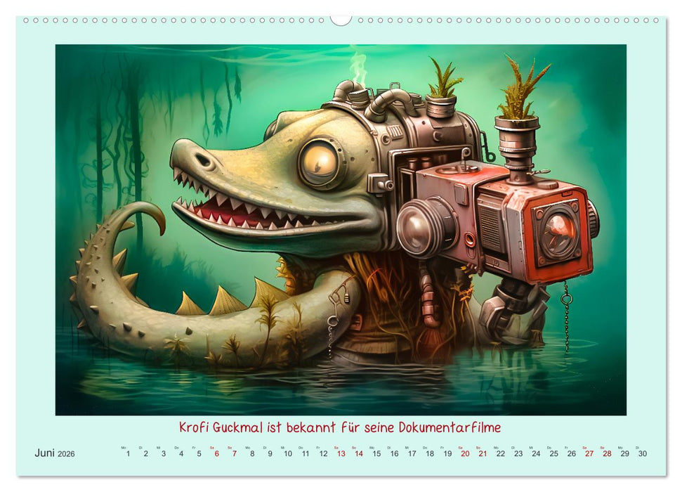 Die freundlichen Tiesee Cyborgs (CALVENDO Premium Wandkalender 2026)