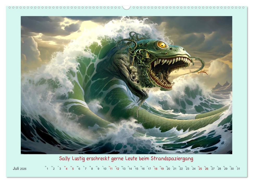 Die freundlichen Tiesee Cyborgs (CALVENDO Premium Wandkalender 2026)