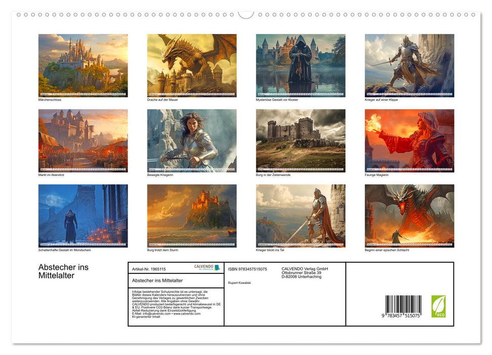Abstecher ins Mittelalter (CALVENDO Premium Wandkalender 2026)