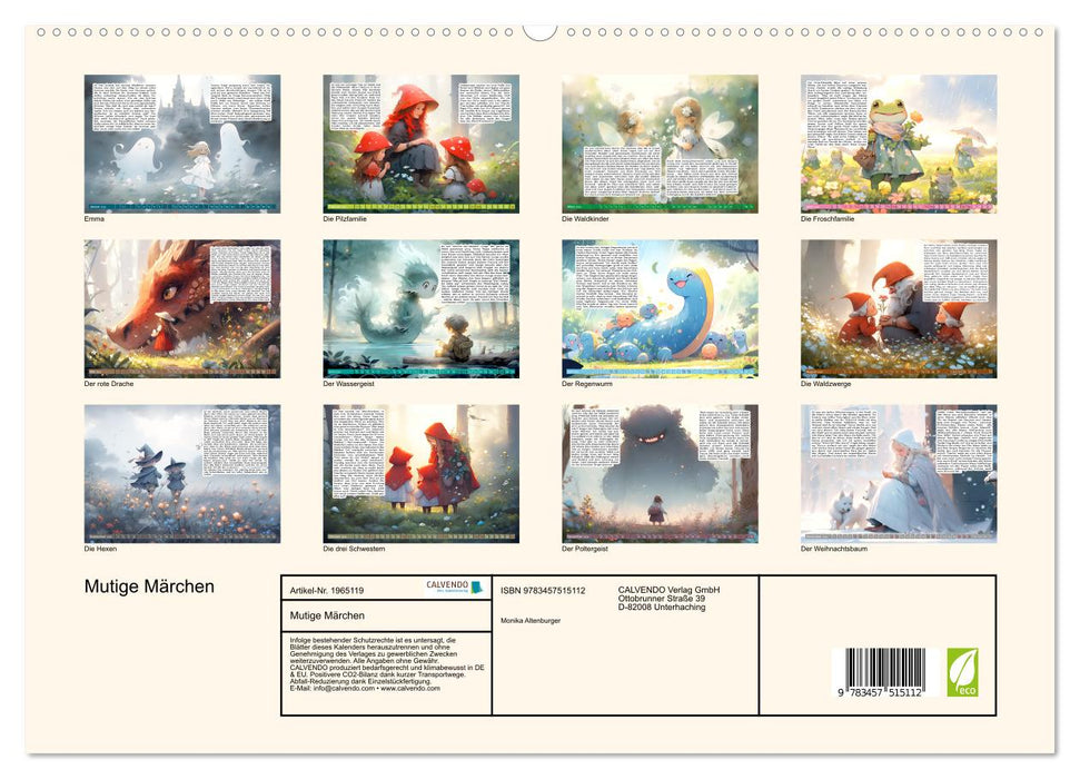 Mutige Märchen (CALVENDO Premium Wandkalender 2026)