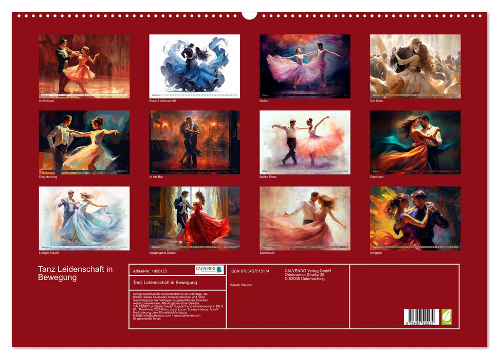 Tanz Leidenschaft in Bewegung (CALVENDO Wandkalender 2026)
