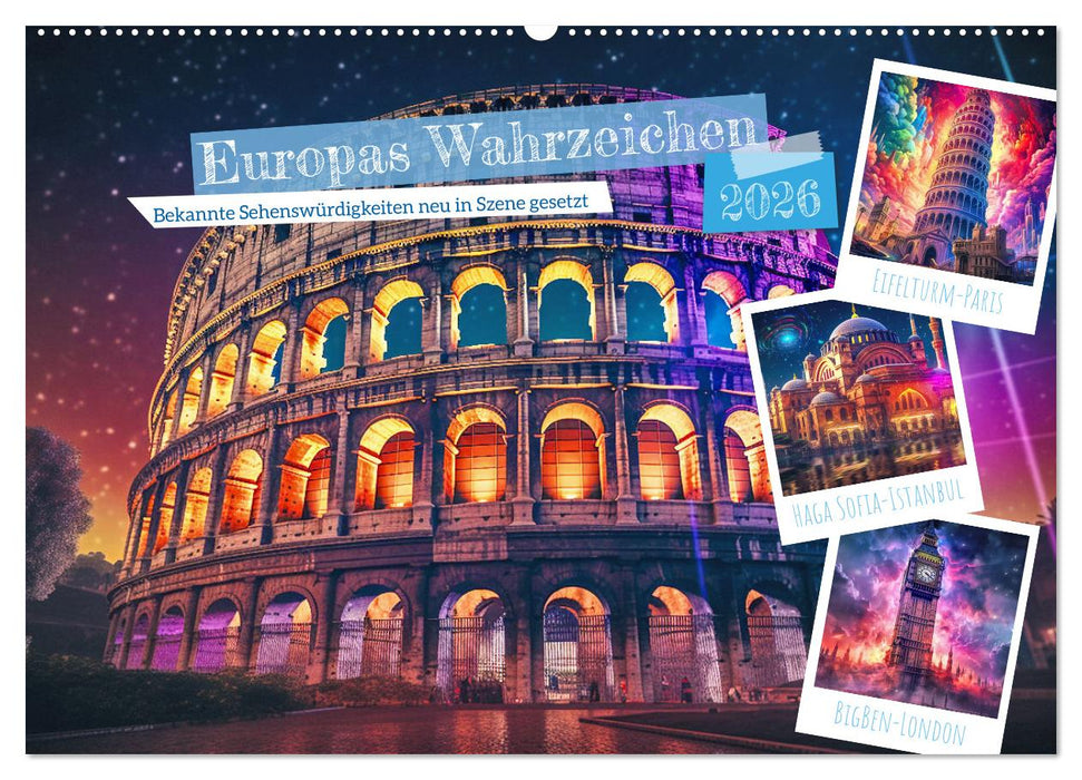 Europas Wahrzeichen (CALVENDO Wandkalender 2026)