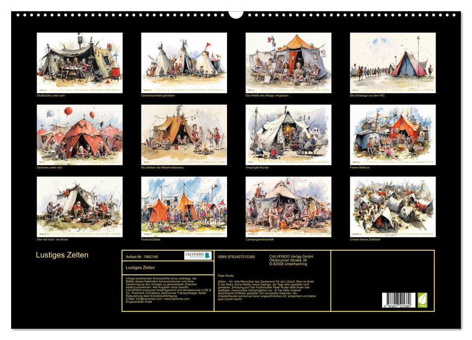 Lustiges Zelten (CALVENDO Wandkalender 2026)